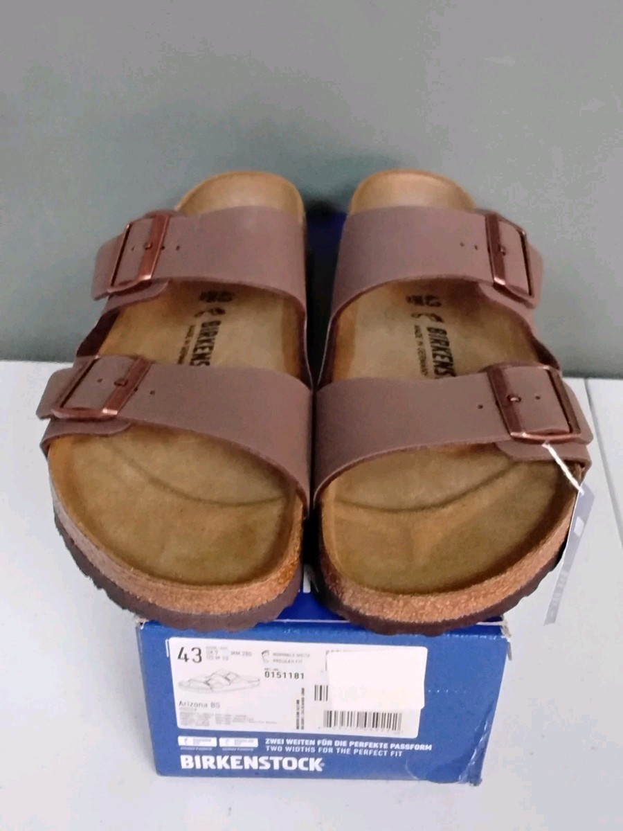 New BIRKENSTOCK Arizona BS Size 10 Normal Fit Mocca Birki-Flor Men
