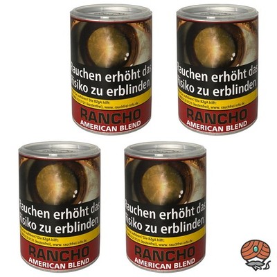 Rancho American Blend Zigarettentabak / Drehtabak / Stopftabak Dose 4x 190g