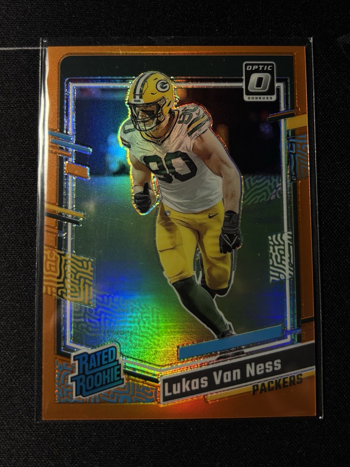 2023 Panini Optic - Rated Rookie Lukas Van Ness #240 Orange Prizm /249 (RC)