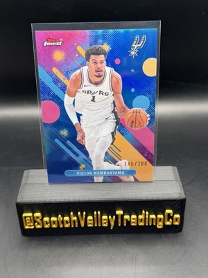 2025 Topps Finest Basketball Victor Wembanyama Blue Refractor /200