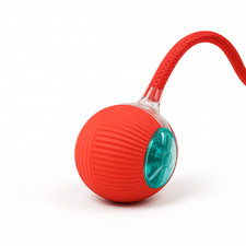 Elektrischer Katzenball – Selbstrollendes Spielzeug mit Schwanz, USB Aufladbar