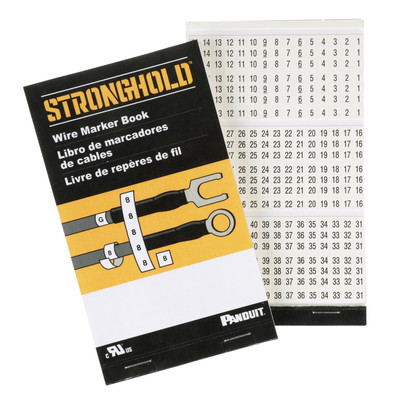 Panduit PCMB-15 1.38'' x 0.22'' StrongHold Pre-Printed Wire Marker Book