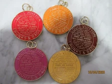 Lot Of 5 LV Large Zipper Pull Button Charms SOFT GOLD tone,  METAL SO PRETTY