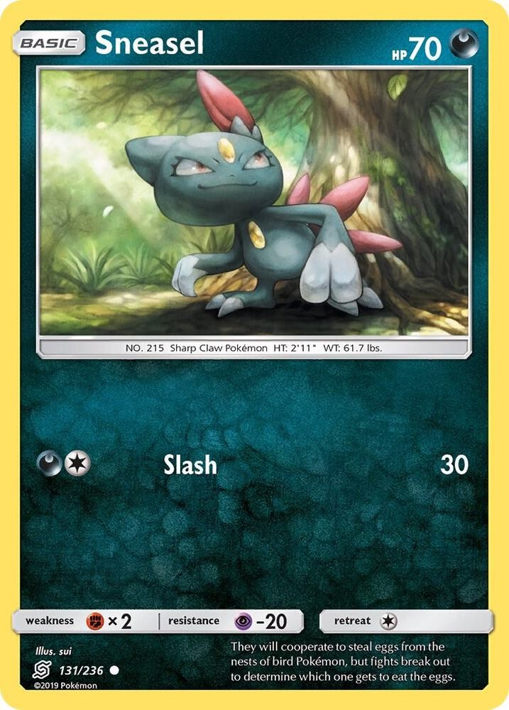 Sneasel #131/236 Sm - Unified Minds Common Pokemon TCG LP