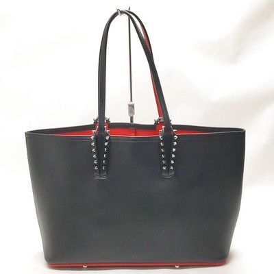 NO TARIFF Christian Louboutin Tote Bag Black Leather 3970793
