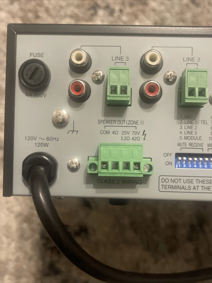 TOA Power Amplifier BG-2120 120W 5 Input Mixer Amplifier - Image 4 of 4