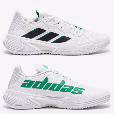 Adidas Barricade Grass Herren Tennisschuhe Größe 9 10 Turnschuhe weiß grün