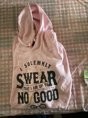 Bioworld Harry  Potter I Solemnly Swear That I Am Up To No Good Pink Hoodie 2XL