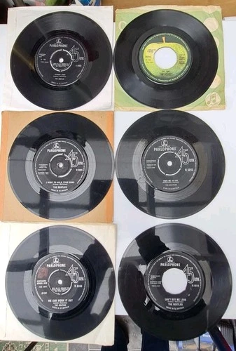 The Beatles Job Lot Bundle: UK 7" Vinyl Singles Records 1st Presses.