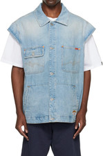 MARTINE ROSE DENIM VEST, SZ M