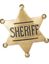 Branded Sheriff Badges - Metal Sheriff Badge for Kids, Girls and Adults - Cowboy