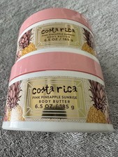 Lot Of 2 - Bath  Body Works COSTA RICA PINK PINEAPPLE SUNRISE Body Butter NEW