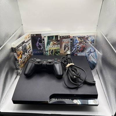 PlayStation 3 PS3 160GB Home Console - Black (CECH-2501A) w/ 6 Games and Cords