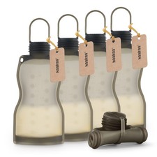 haakaa Silicone Breast Milk Storage Bag 9 oz- Reusable Milk Collector Freezer...