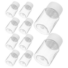 20 Pcs Transparent Plastic Wide Mouth Bottles 15 Ml Empty Pill Storage Jars