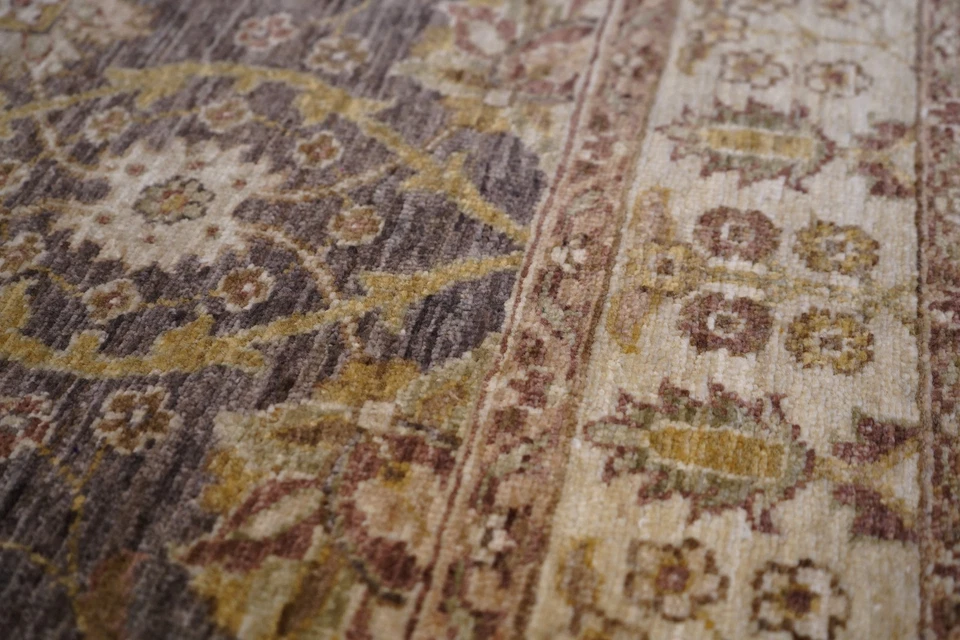 Alfombra de lana paquistaní hecha a mano alfombra oriental floral de 2'11" x 4'6" Foto 4 de 4