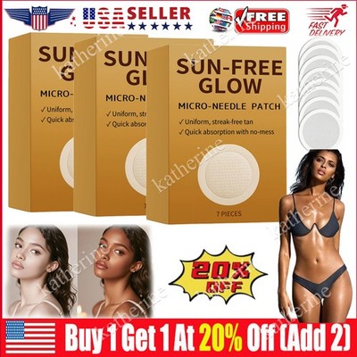 PurevLab Sun Free Glow Microneedle Tanning Patches, Natural Sunless Self Tanner