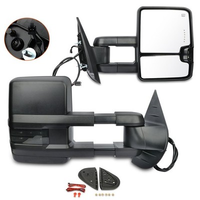 Pair For 2007-2014 Chevy Silverado Sierra Towing Power Heated LED Signal Mirrors