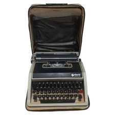 Olivetti Lettera DL Manual Typewriter w/ Carrying Case Vintage Portable Black G thumbnail