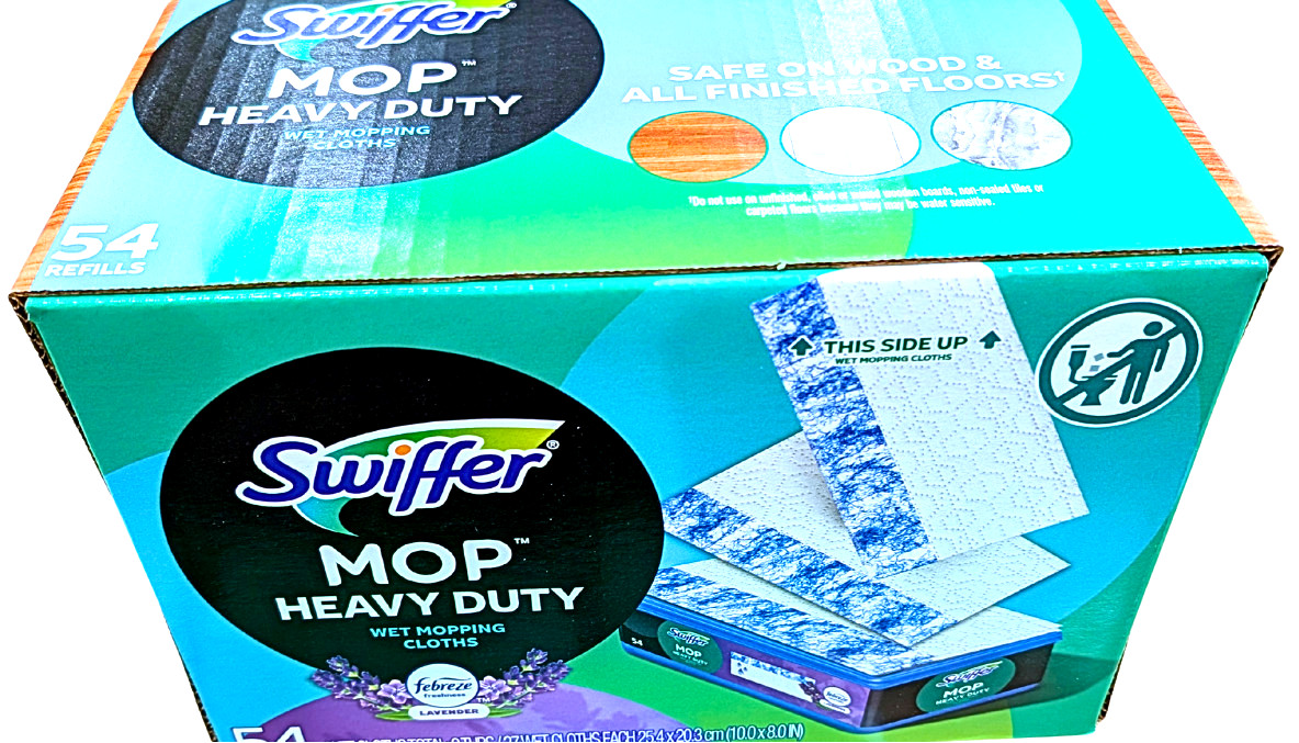 Swiffer Heavy Duty Wet Pad Mopping Cloth Refills Lavender 54-count