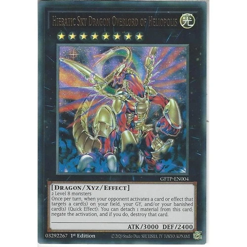 Hieratic Sky Dragon Overlord of Heliopolis Yu-Gi-Oh! GFTP-EN004 1st Ultra Rare