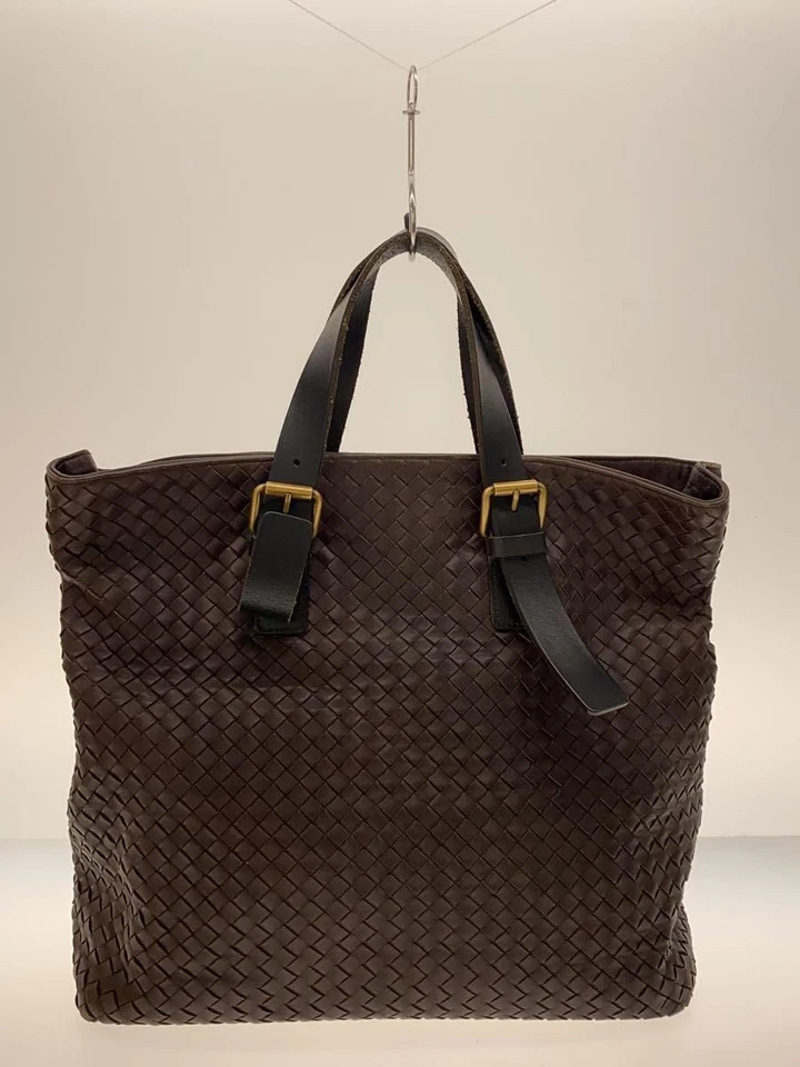 Bolso de Mano BOTTEGA VENETA Cuero Marrón Liso V7781 Usado Foto 3 de 4