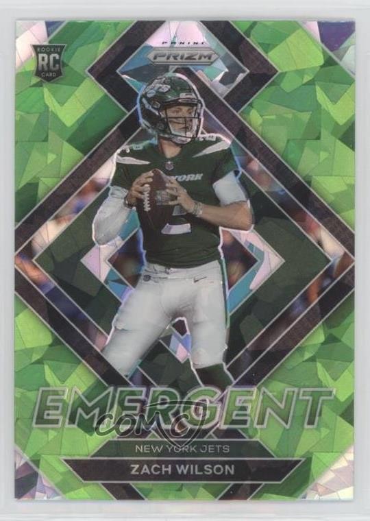 2021 Panini Prizm Emergent Green Ice Prizm Zach Wilson #E-2 04ag