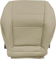 Driver Side Bottom Replacement Leather Seat Cover Tan Compatible -Tan