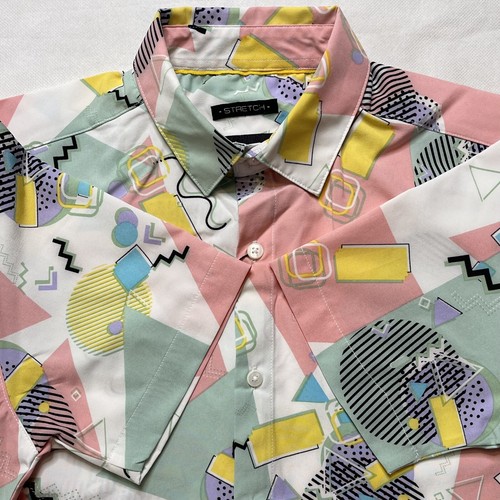 Drill Clothing Co. Retro Geo Knopfleiste Herren Small NEU mit Etikett Pastell UVP $ 52 - Bild 6 von 11