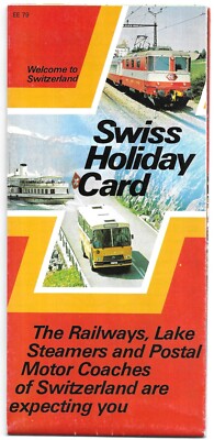 Vintage Schweiz Karte Reiseprospekt Urlaubskarte Foto Bilder 1979