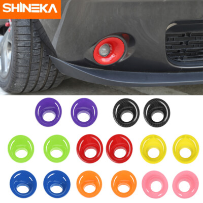 1Pair Front Fog Light Lamp Cover Trim Accessories For Dodge Challenger 2015+ ABS
