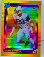 Odafe Oweh RC 2021 Donruss NFL Gold Holo Press Proof Rated Rookie Card #345