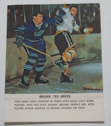 Toronto Star 1964-65 Ted Green Bruins Hockey Stars in Action lot 1A