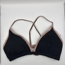 SKYE Jayme Bikini Swim Top Swimwear Women’s US Sized XL Black Padded NWT