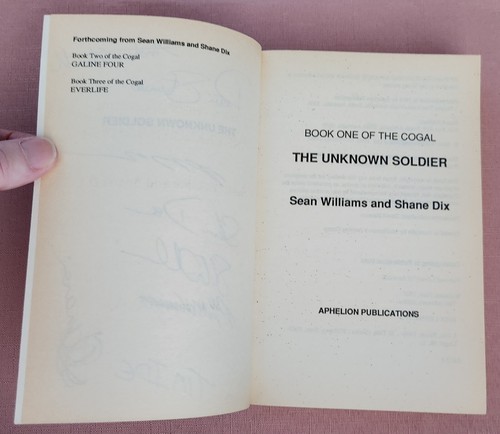 The Unknown Soldier: Book One of The Cogal by Williams & Dix, 1995, Signed Copy - Picture 3 of 13