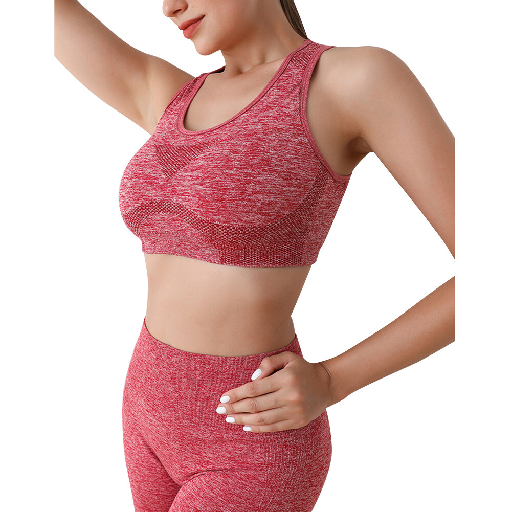 Women Active Wear Suits Wearable Seamless Yoga Top Shorts Elastic for Gym Sports