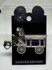 Disney DLR Jack & Sally Haunted Mansion Carriage Ride Cast Member Pin LE 500 NBC