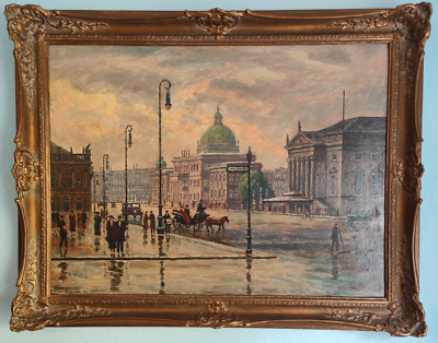 Unter den Linden Berlin Waldemar Sewohl (1887- 1967)  Ölgemälde