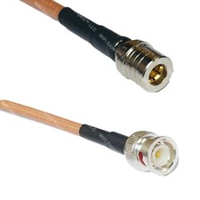 RG400 QMA MALE to BNC MALE RF Cable FAST-SHIP LOT