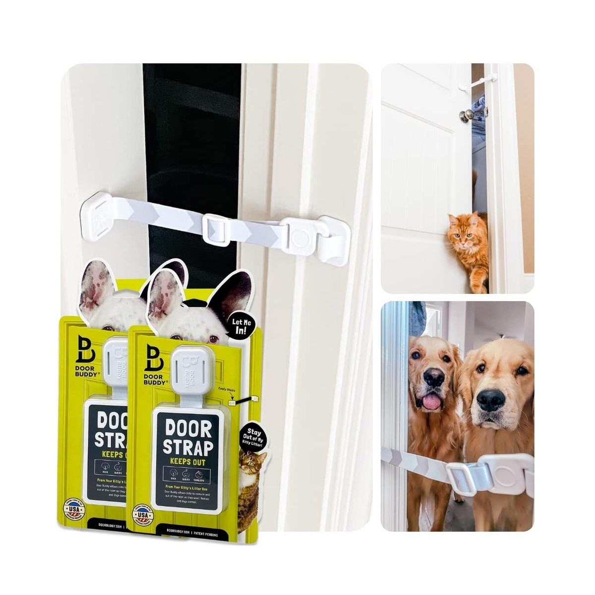 Cat Door Latch - Cat Paw Shape Pet Door Strap For Cats Door