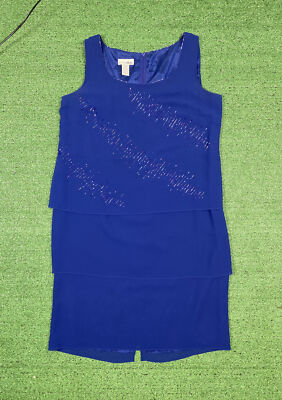 After Dark Sleeveless Long Length Evening Dress Womens Size 16 Embellishments