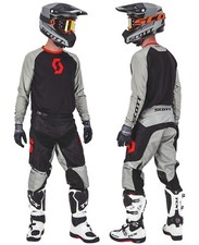 TUTA COMPLETO PANTALONI MAGLIA CROSS ENDURO SCOTT 350 TRACK EVO NERO G TG 38+XXL