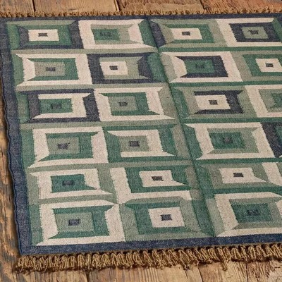 Indian Handmade Navajo Rug, Vintage Kilim Rug, Aztec Rug, Wool Jute Rugs, Runner