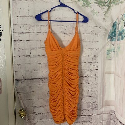 mistress rocks orange dress Angel' Copper Satin Wrap Front Shirt Dress