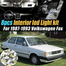 8pc Super White Car Interior Led Light Bulb Kit For 1987-1993 Volkswagen Fox