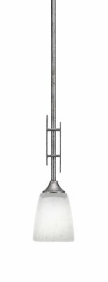 Toltec Lighting Uptowne 1 Light Mini Pendant White Muslin Glass New