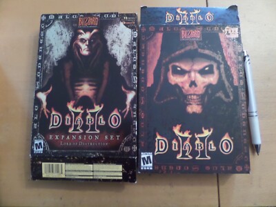 Diablo II 2  + Lord of Destruction Expansion + Manuals & Boxes PCCD