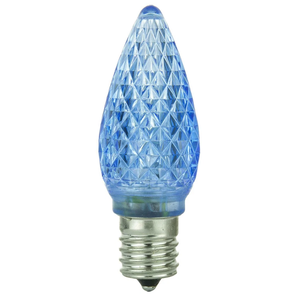 24 Pack Sunlite LED C9 0.4W Blue Colored Decorative Chandelier Light Bulbs - Image 2 of 2