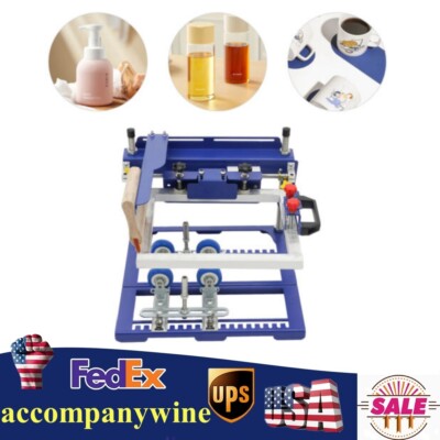 Curved Surface Bottle Screen Printing Machine For Cylindrical & Conical Products