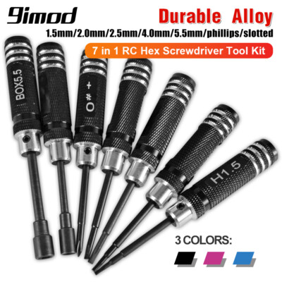 9IMOD RC Hex Driver Set Metal Screwdriver Repair Tools Kit Hexagon Wrench Tools